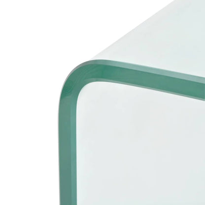 244189 vidaXL Coffee Table Tempered Glass 98x45x30 cm Clear