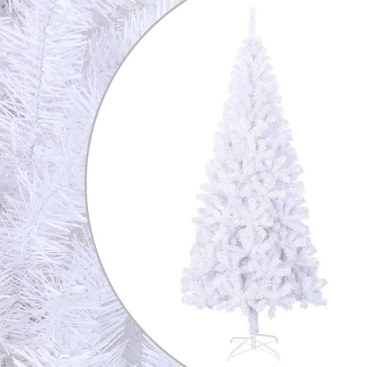 vidaXL Artificial Christmas Tree | White | PVC, Steel | 240 cm