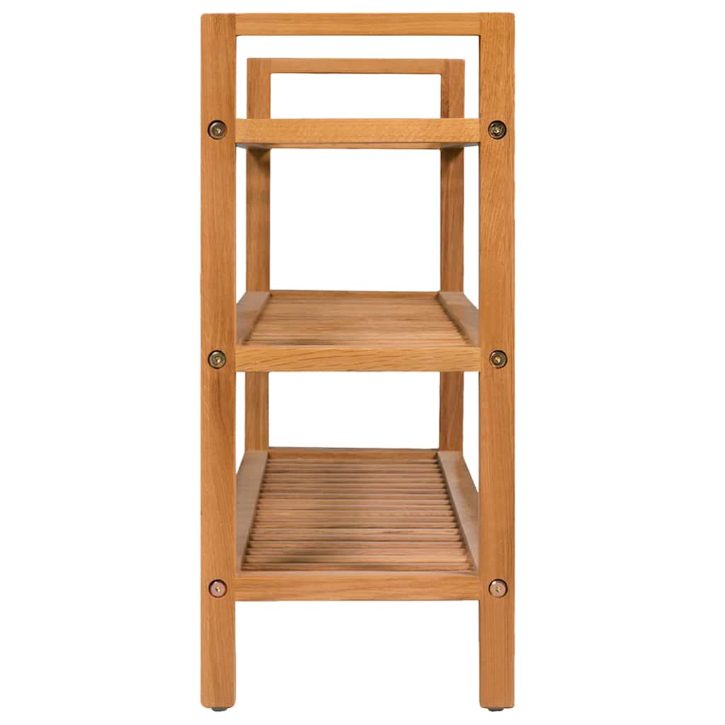 vidaXL Shoe Rack with 3 Shelves 100x27x60 cm Solid Oak Wood