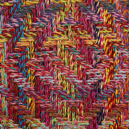 vidaXL Coffee Table Set 2 Pieces Chindi Weave Details Multicolour