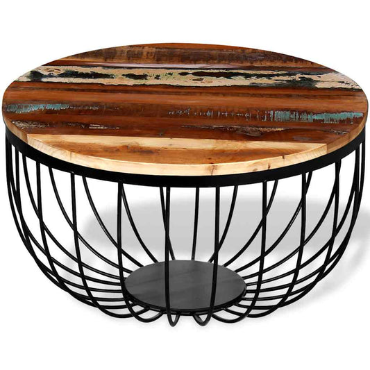 244230 vidaXL Coffee Table Solid Reclaimed Wood