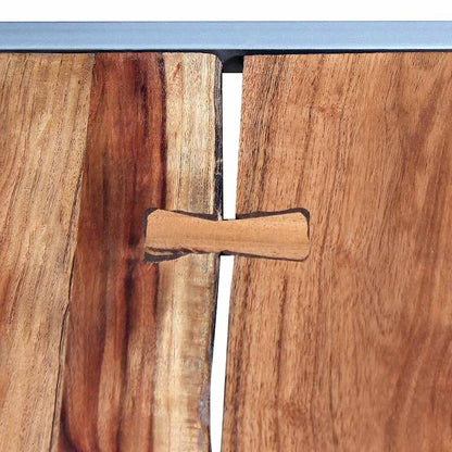 244232 vidaXL Two Piece Coffee Table Set Solid Acacia Wood