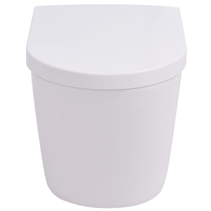 vidaXL Wall Hung Toilet Ceramic White