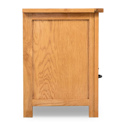vidaXL TV Cabinet 90x35x48 cm Solid Oak Wood