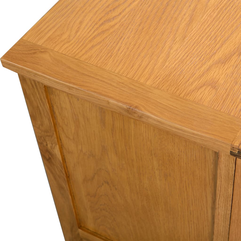 vidaXL TV Cabinet 90x35x48 cm Solid Oak Wood