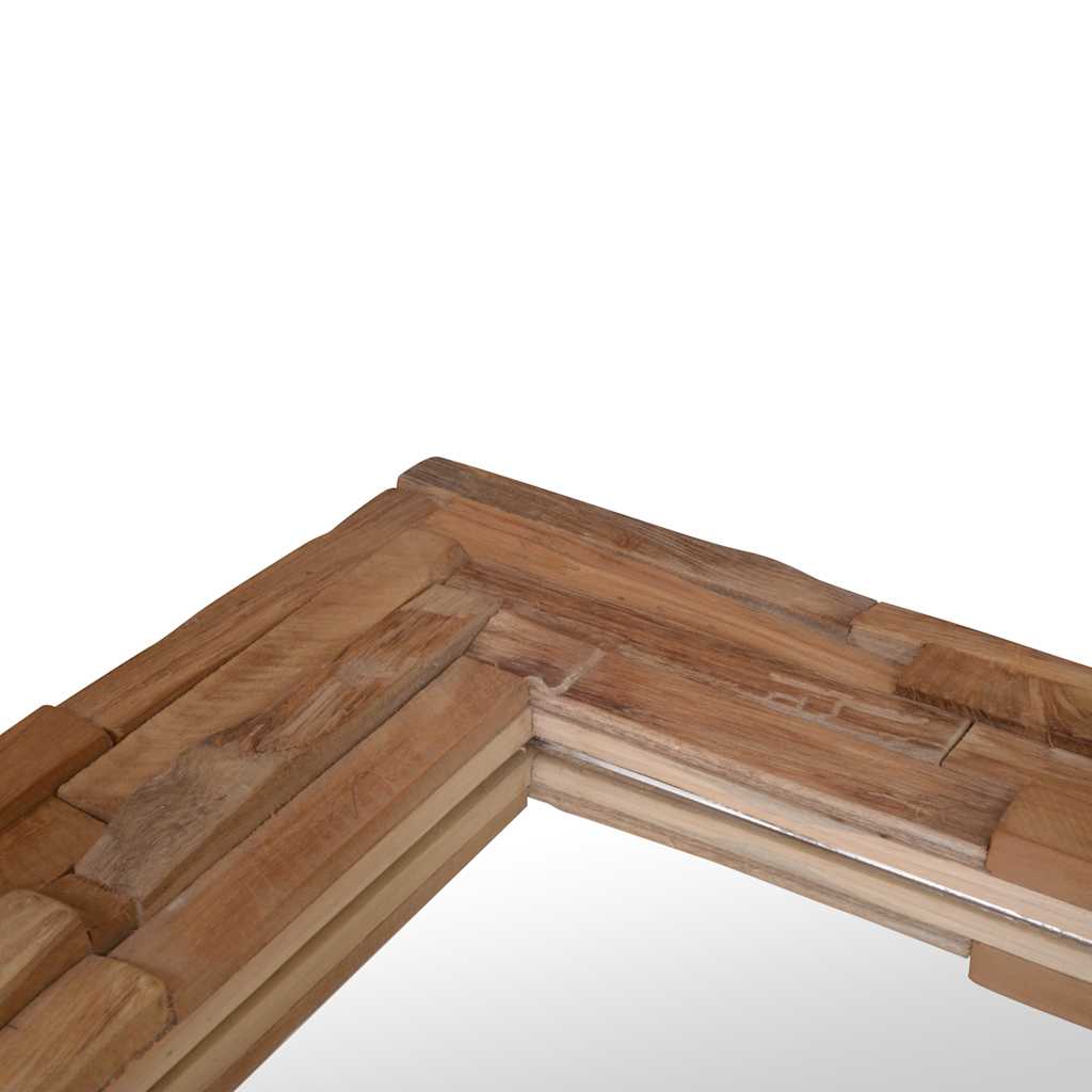 vidaXL Decorative Mirror Teak 60x60 cm Square