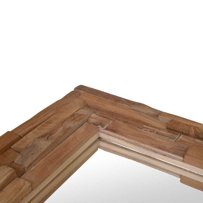 vidaXL Decorative Mirror Teak 60x60 cm Square