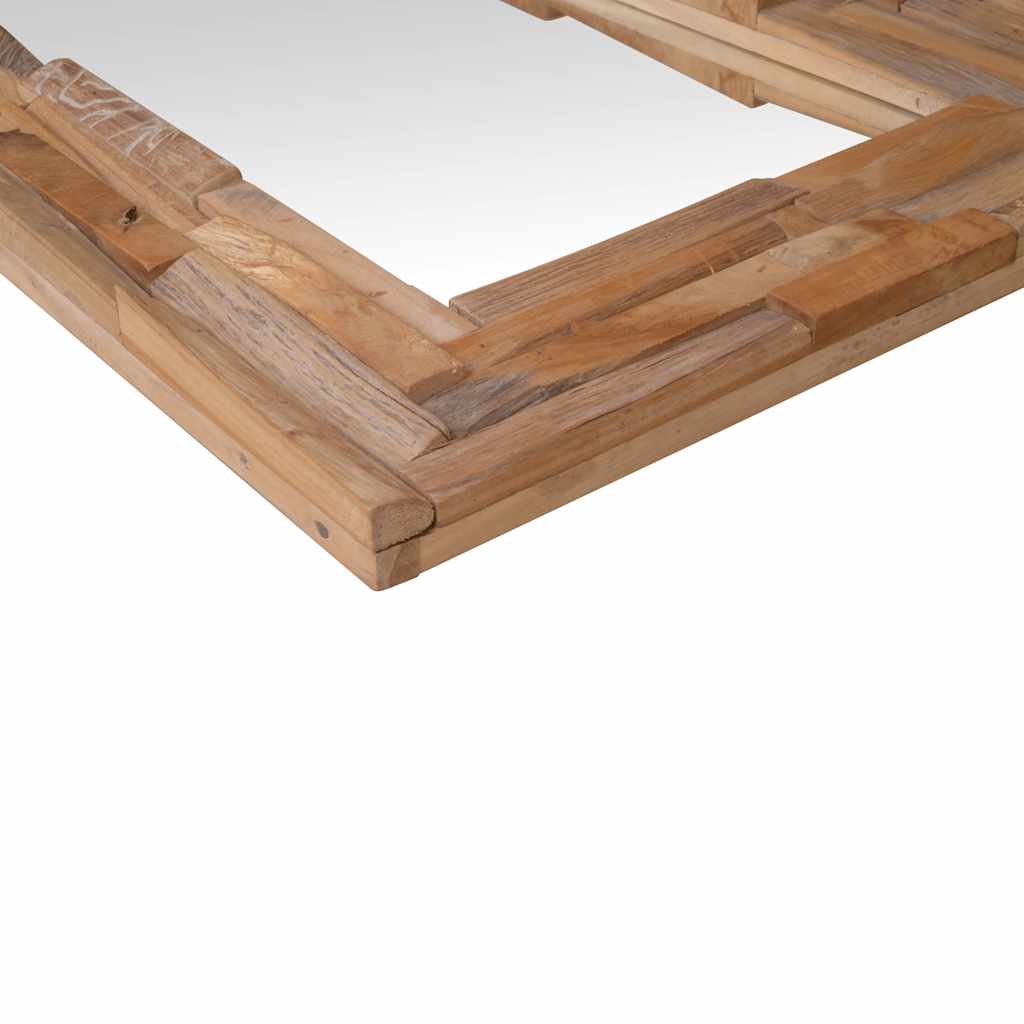 244563 vidaXL Decorative Mirror Teak 90x60 cm Rectangular