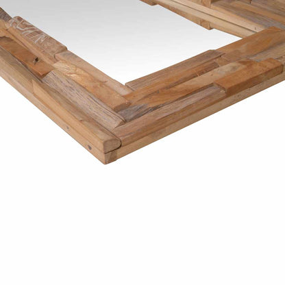 244564 vidaXL Decorative Mirror Teak 120x60 cm Rectangular