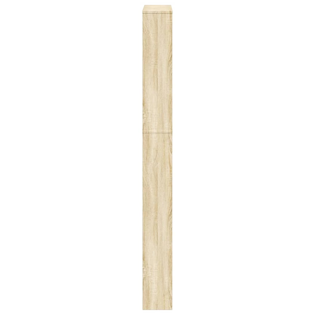 vidaXL Shoe Cabinet 5-Layer Mirror Oak 63x17x169.5 cm