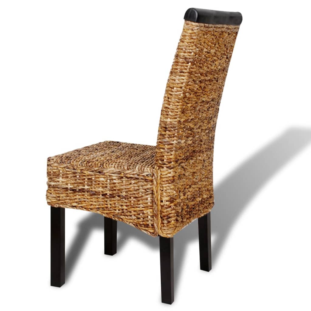 vidaXL Dining Chairs 6 pcs Abaca and Solid Mango Wood