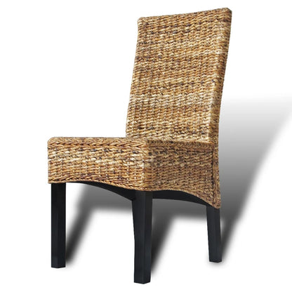 vidaXL Dining Chairs 4 pcs Abaca and Solid Mango Wood