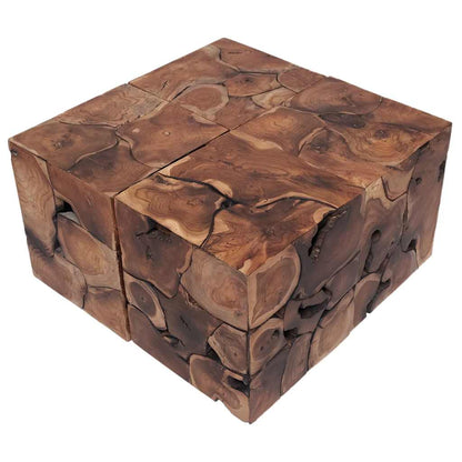 vidaXL Stools 4 pcs Brown 40x40x45 cm Solid Teak Wood