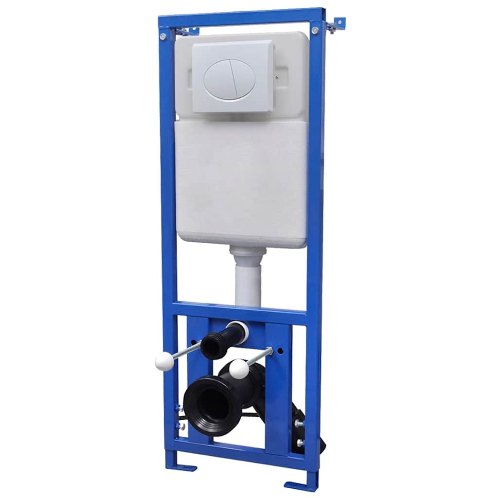 vidaXL Wall Hung Toilet with Concealed Cistern Ceramic Black
