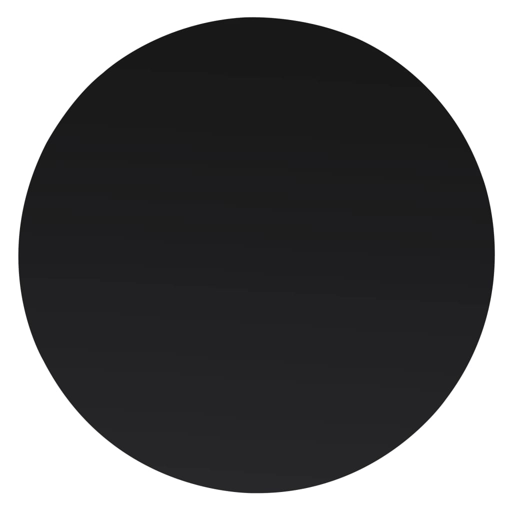 vidaXL Table Top | Black | Tempered Glass | 600 mm Diameter | Heat-resistant