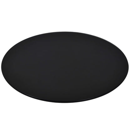 vidaXL Table Top | Black | Tempered Glass | 600 mm Diameter | Heat-resistant