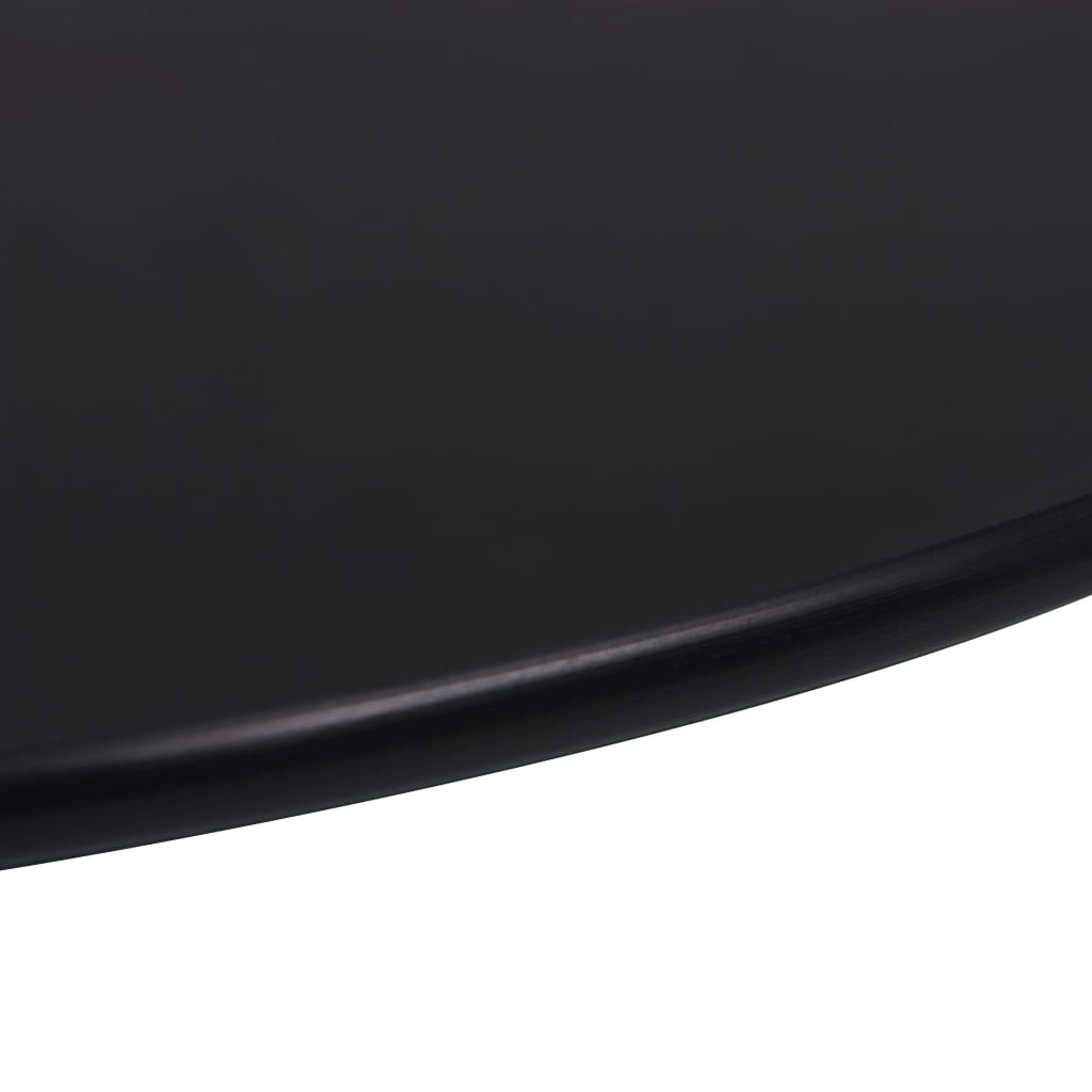 vidaXL Table Top | Black | Tempered Glass | 600 mm Diameter | Heat-resistant