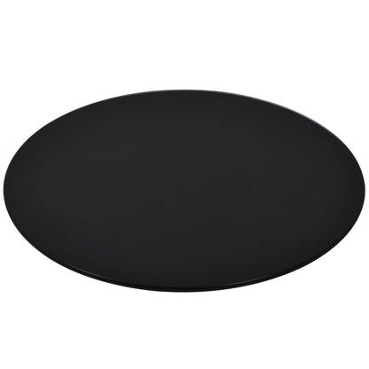 vidaXL Table Top | Black | Tempered Glass | 800 mm | Table Top | Round | Modern