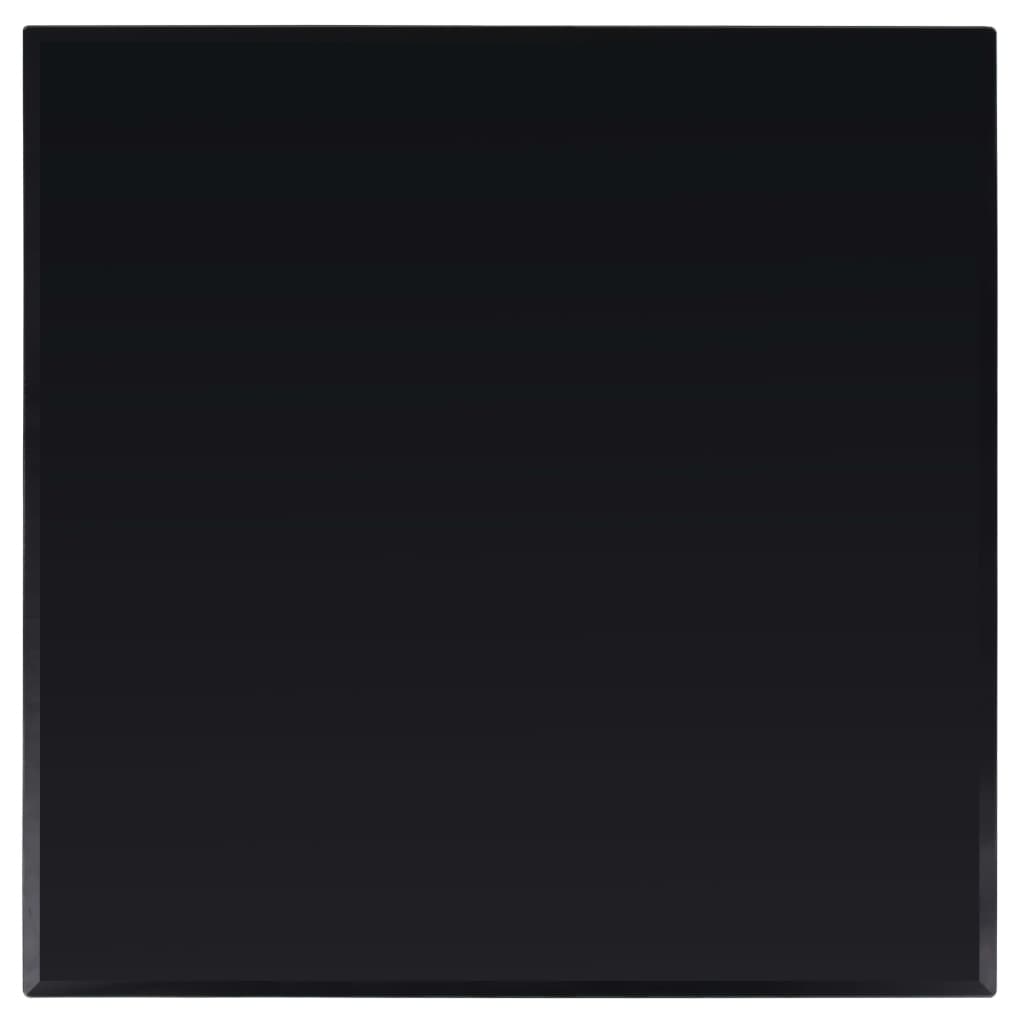 vidaXL Table Top | Black | Tempered glass | 800 x 800 mm
