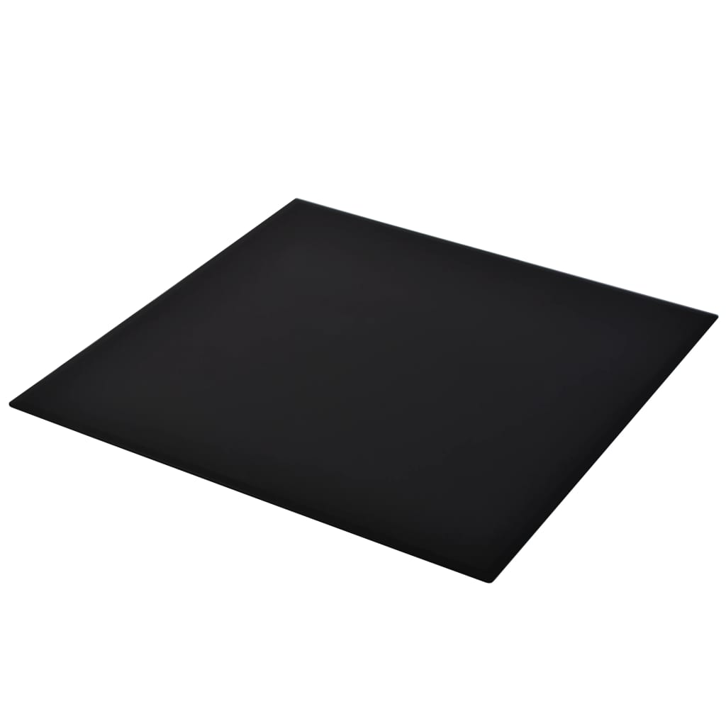 vidaXL Table Top | Black | Tempered glass | 800 x 800 mm