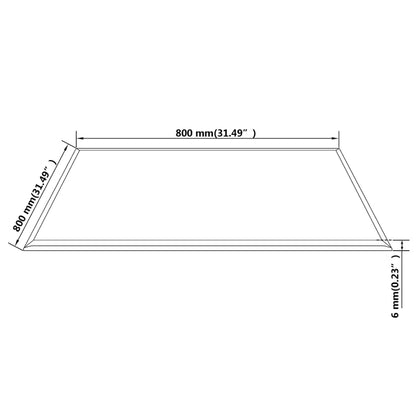 vidaXL Table Top | Black | Tempered glass | 800 x 800 mm