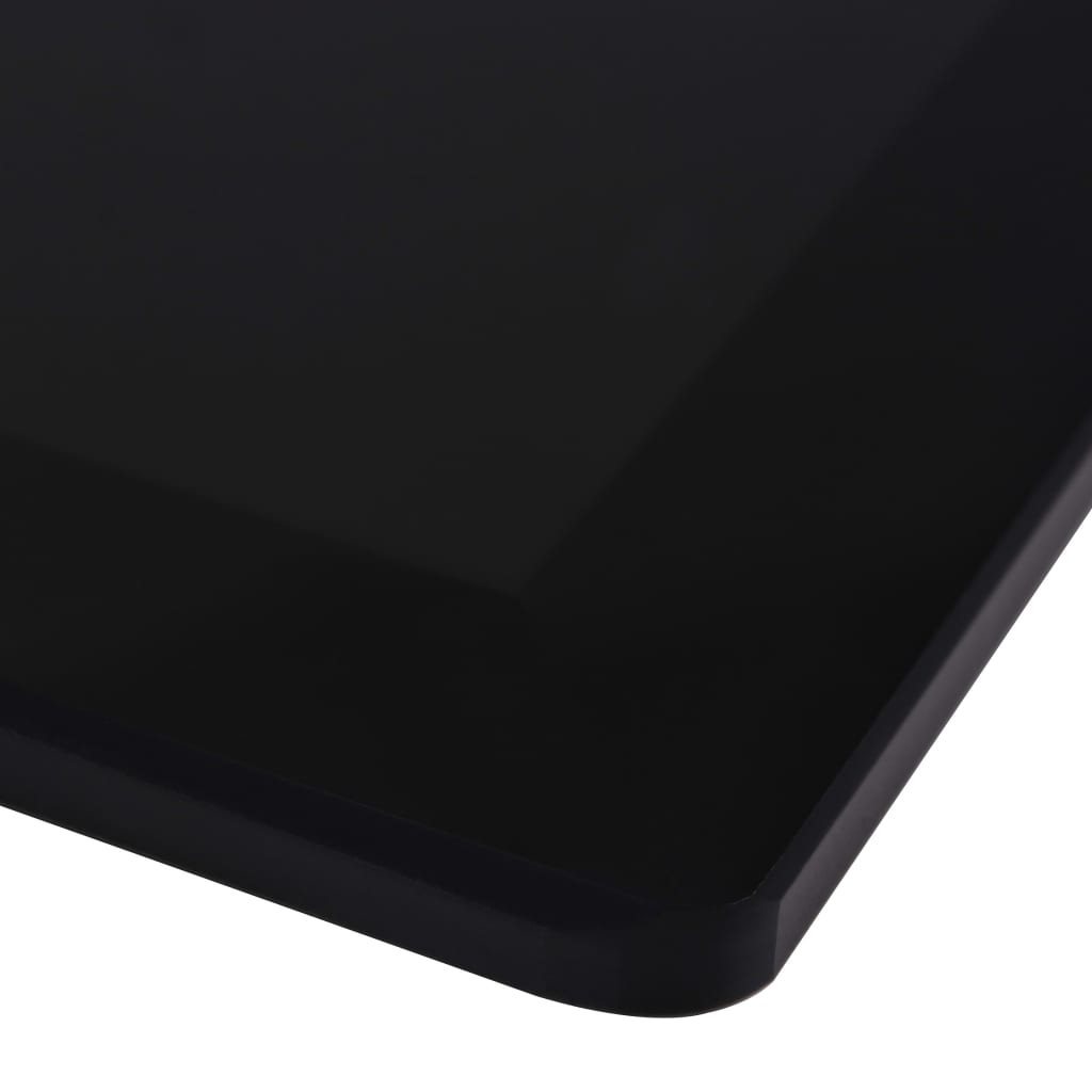 vidaXL Table Top | Black | Tempered Glass | Large | Durable | Table Top