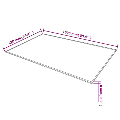 vidaXL Table Top | Black | Tempered Glass | Large | Durable | Table Top