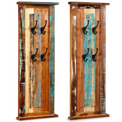 244588 vidaXL Coat Racks 2 pcs Solid Reclaimed Wood 38x100 cm