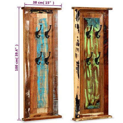 244588 vidaXL Coat Racks 2 pcs Solid Reclaimed Wood 38x100 cm
