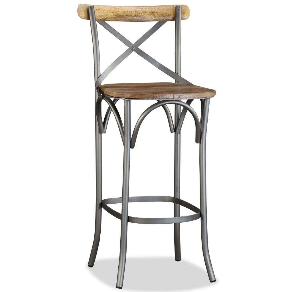 vidaXL Bar Stool Solid Mango Wood