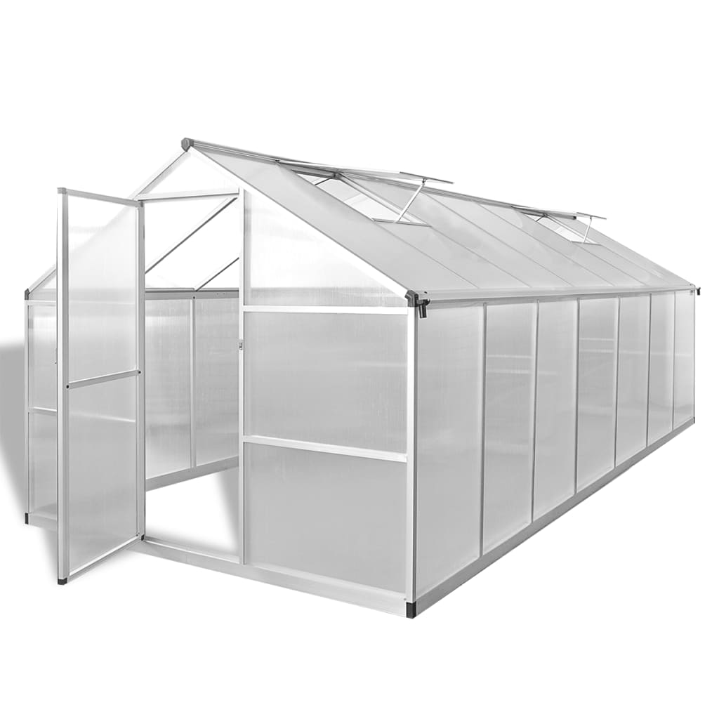 vidaXL Greenhouse | Transparent | Aluminium | Large | UV-resistant materials