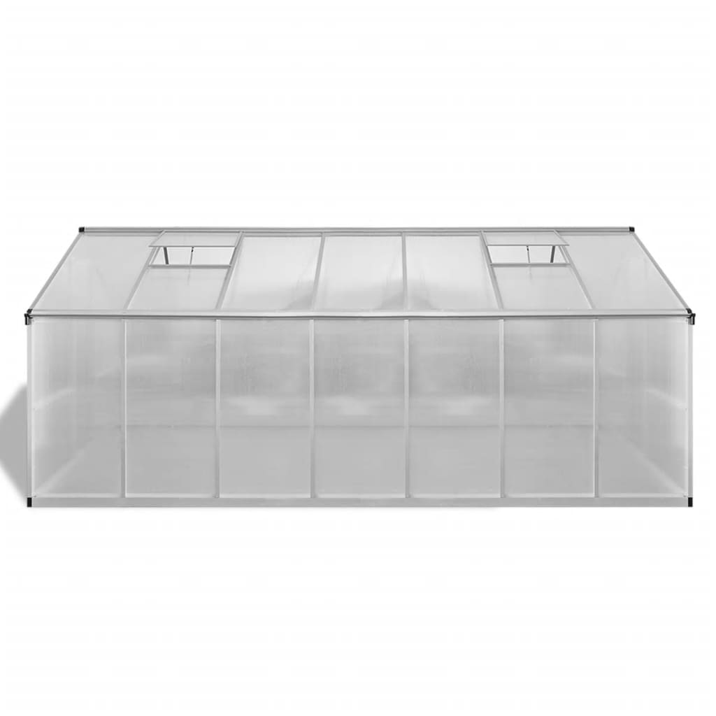 vidaXL Greenhouse | Transparent | Aluminium | Large | UV-resistant materials