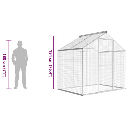 vidaXL Outdoor Aviary Aluminium 178x122x194 cm