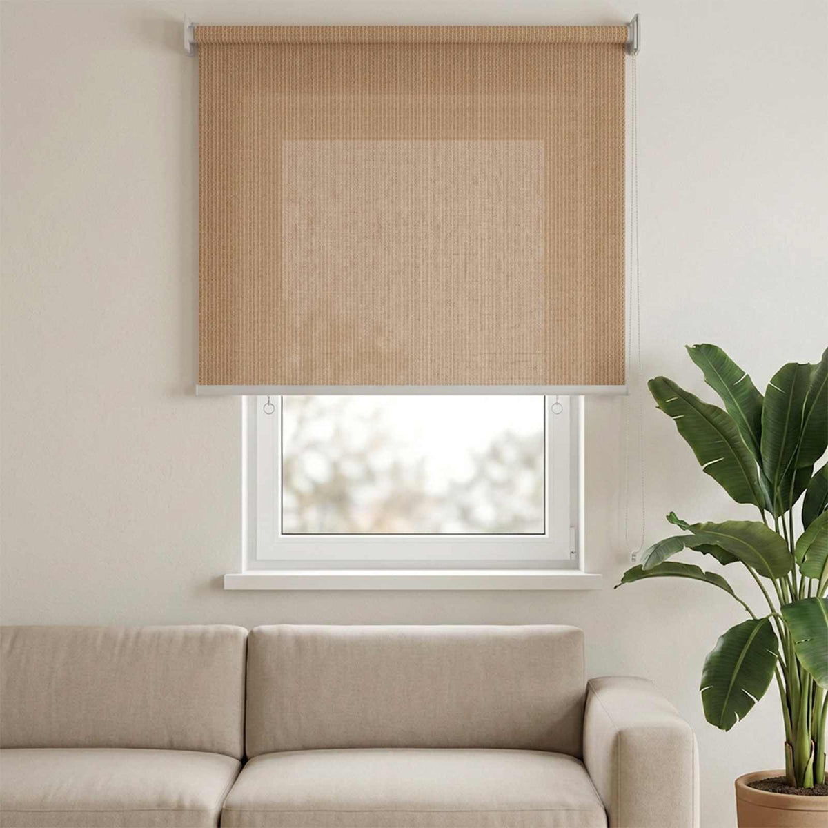vidaXL Outdoor Roller Blind 105(W)x140(H) cm Beige