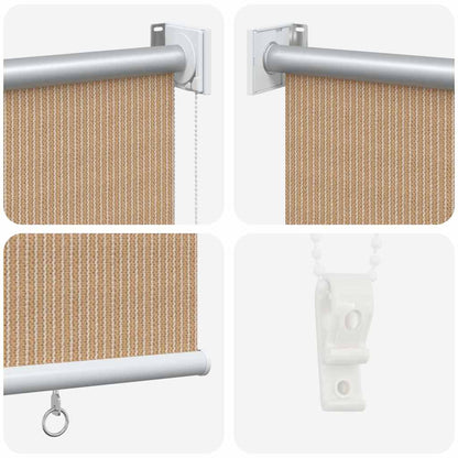 vidaXL Outdoor Roller Blind 105(W)x140(H) cm Beige