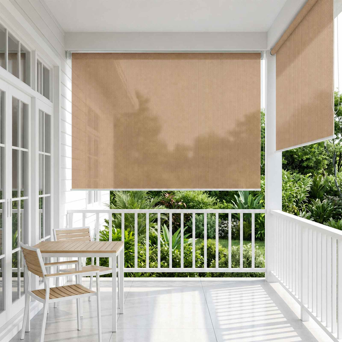 vidaXL Outdoor Roller Blind 145(W)x230(H) cm Beige