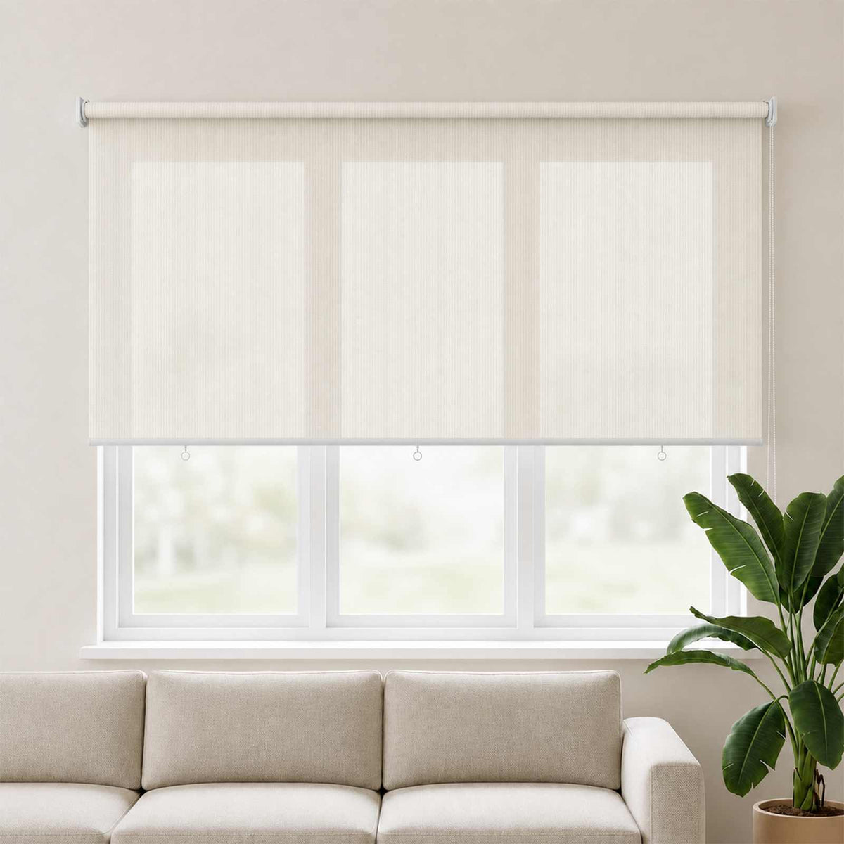 vidaXL Outdoor Roller Blind 145(W)x230(H) cm Cream