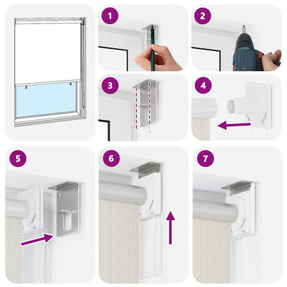 vidaXL Outdoor Roller Blind 145(W)x230(H) cm Cream