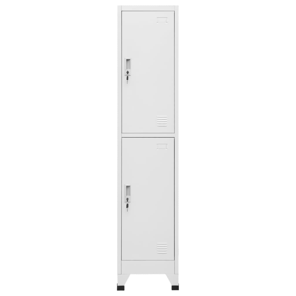 vidaXL Locker Cabinet with 2 Compartments 38x45x180 cm