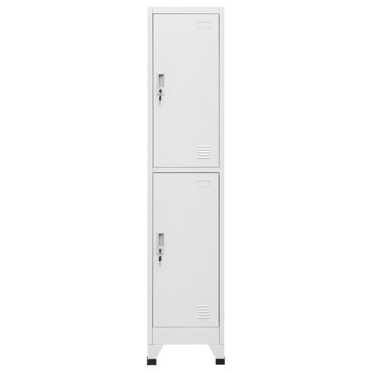 vidaXL Locker Cabinet with 2 Compartments 38x45x180 cm