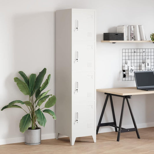vidaXL Locker | Grey | Steel | Medium | Cabinet | Rectangular | Industrial