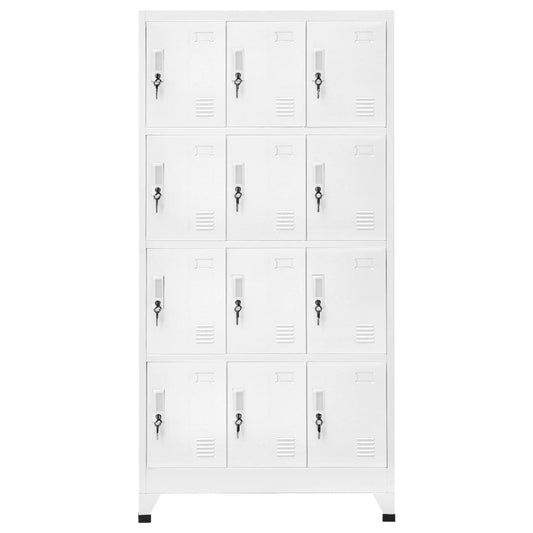 vidaXL Locker | Grey | Steel | Large | Lockers | Rectangular | Industrial