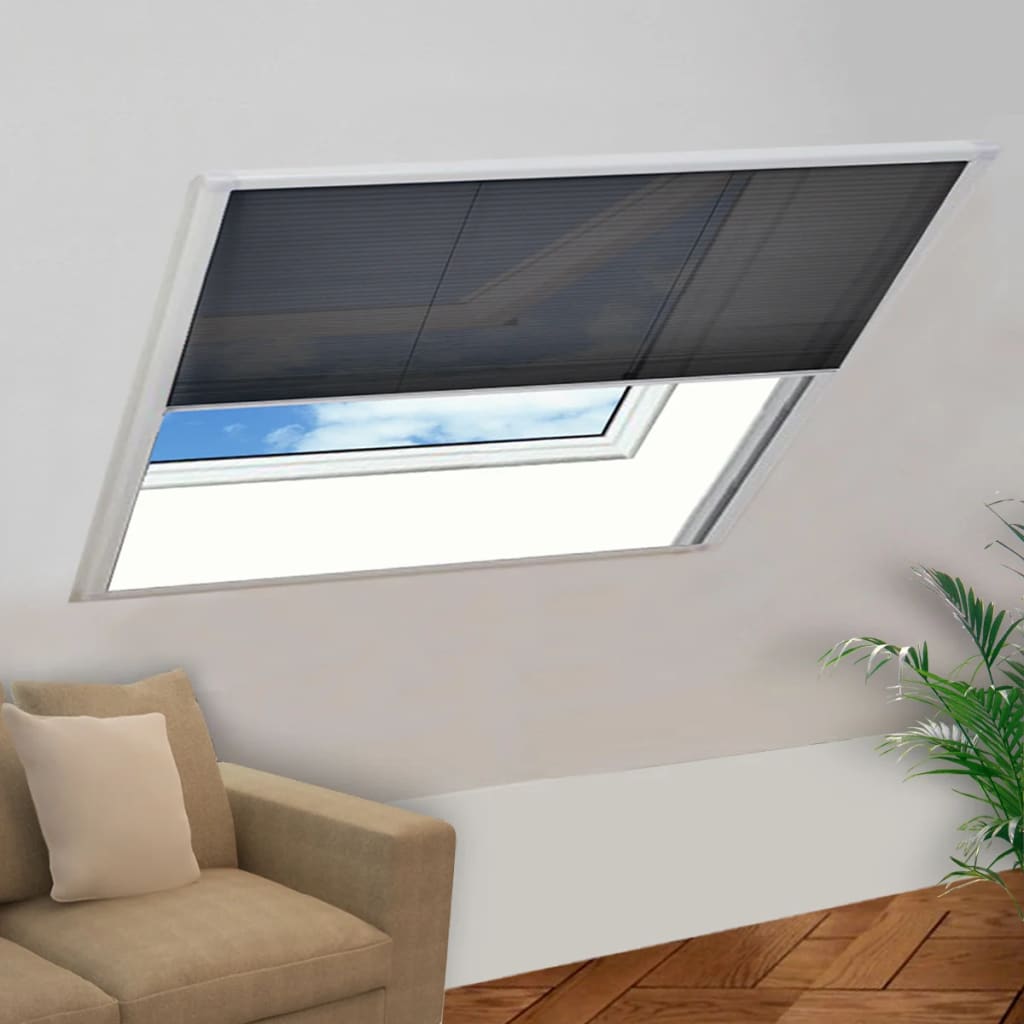 vidaXL Plisse Insect Screen for Windows Aluminium 120x120 cm