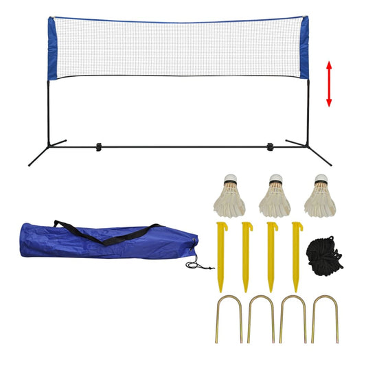 91307 vidaXL Badminton Net Set with Shuttlecocks 300x155 cm