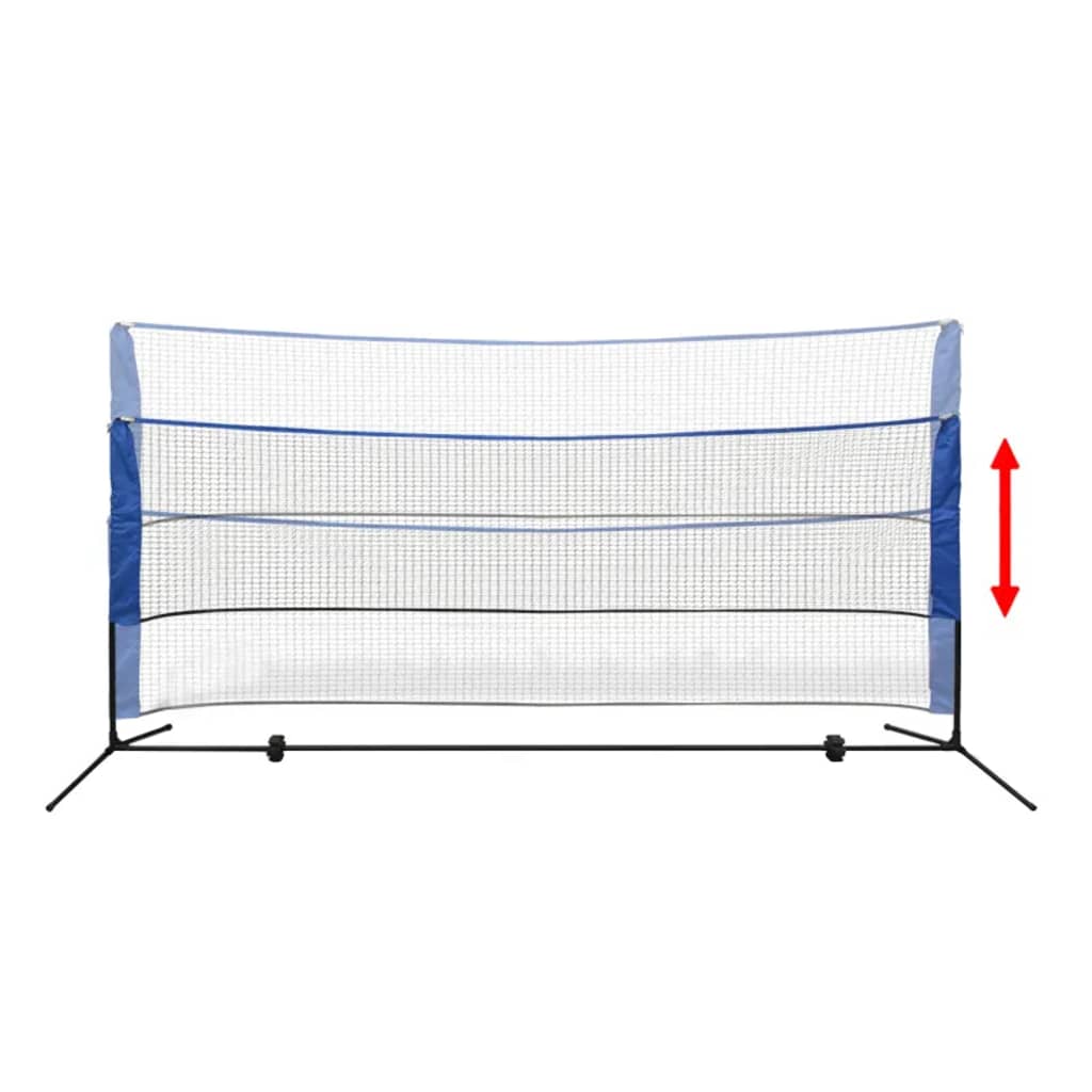 91307 vidaXL Badminton Net Set with Shuttlecocks 300x155 cm