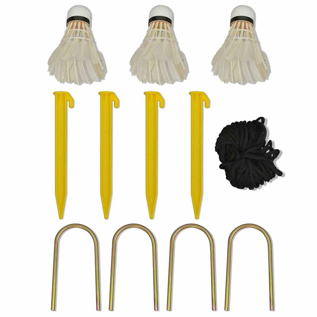 91308 vidaXL Badminton Net Set with Shuttlecocks 500x155 cm