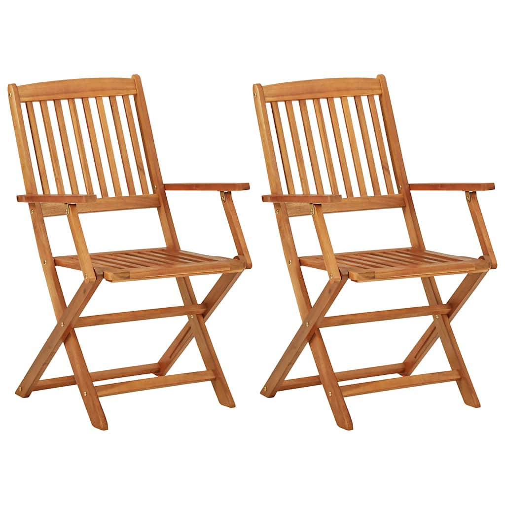 vidaXL Outdoor Bistro Set | Brown | Acacia wood | Compact | Foldable