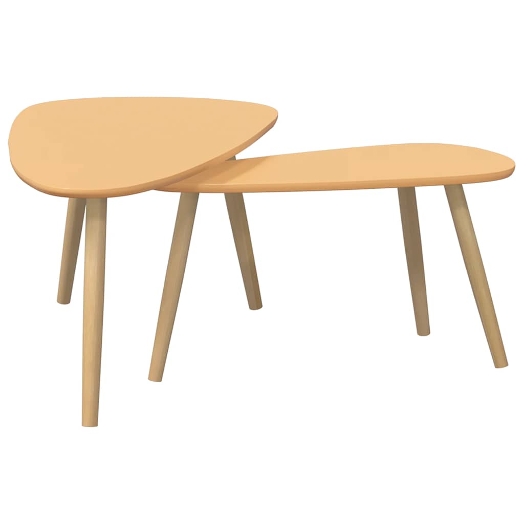 vidaXL Coffee Table Set 2 Pieces Solid Pinewood Brown