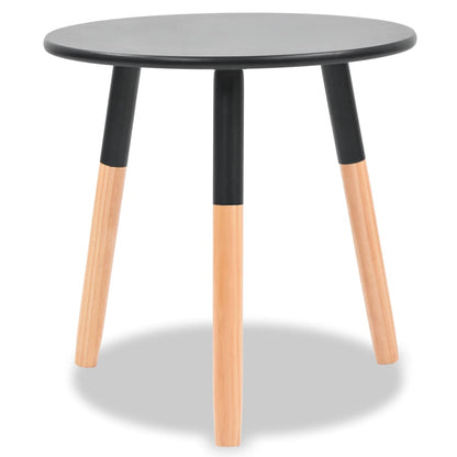 244735 vidaXL Side Table Set 2 Pieces Solid Pinewood Black