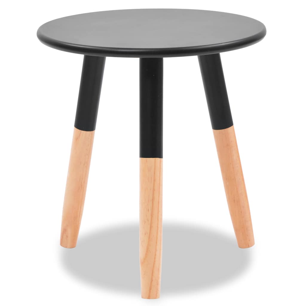 244735 vidaXL Side Table Set 2 Pieces Solid Pinewood Black